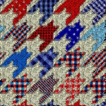 Seamless Hounds-tooth pattern Illustrazione stock
