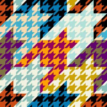 Seamless Hounds-tooth pattern Illustrazione stock