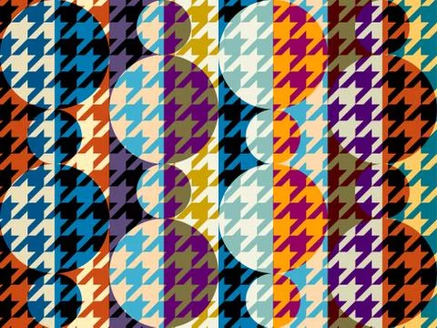 Seamless Hounds-tooth pattern Stock Illustration