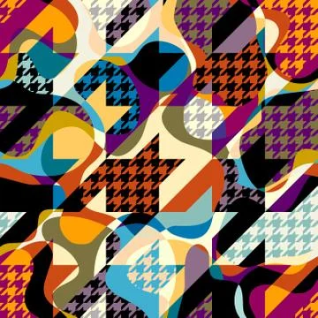 Seamless Hounds-tooth pattern Stock Illustration
