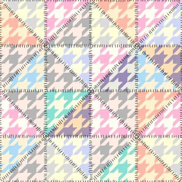 Seamless Hounds-tooth pattern Stock Illustration