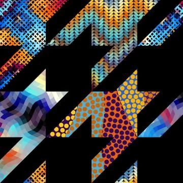 Seamless Hounds-tooth pattern Illustrazione stock