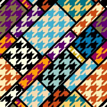 Seamless Hounds-tooth pattern Stock Illustration