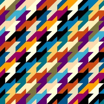 Seamless Hounds-tooth pattern Illustrazione stock