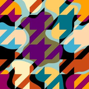 Seamless Hounds-tooth pattern Stock Illustration