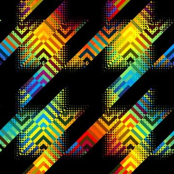 Seamless Hounds-tooth pattern Stock Illustration