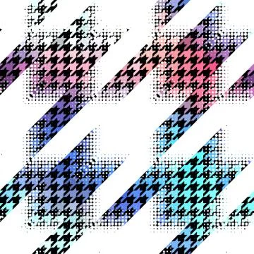Seamless Hounds-tooth pattern Stock Illustration