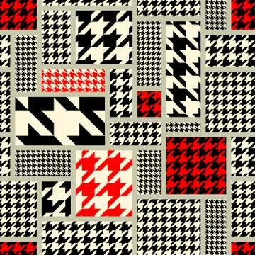 Seamless Hounds-tooth pattern Stock Illustration