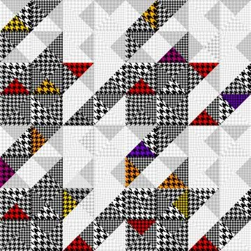 Seamless Hounds-tooth pattern Illustrazione stock