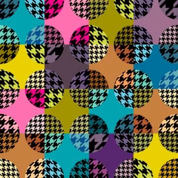 Seamless Hounds-tooth pattern Stock Illustration