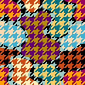 Seamless Hounds-tooth pattern Vector Illustration. Stock Illustration