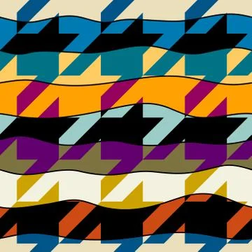 Seamless Hounds-tooth pattern Vector Illustration. Stock Illustration