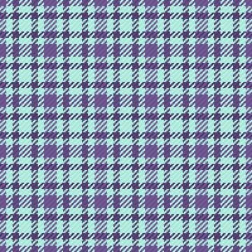 Seamless houndstooth plaid pattern featuring a modern purple and teal color.. Stock Illustration
