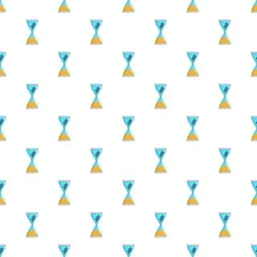 Seamless hourglass pattern representing passing time and countdown Stock Illustration