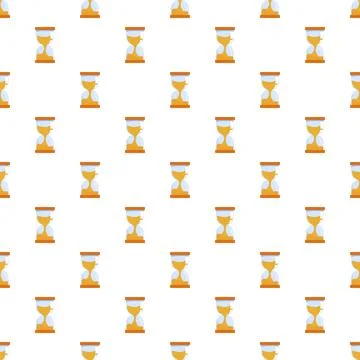 Seamless hourglass pattern showing time passing, sand flowing Stock-Illustration