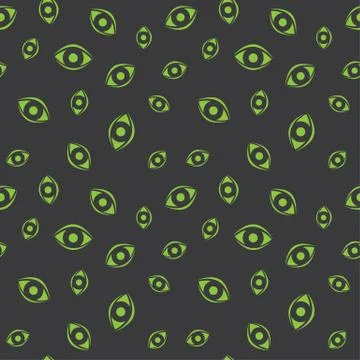 Seamless Human Eye Art Pattern Stock Illustration