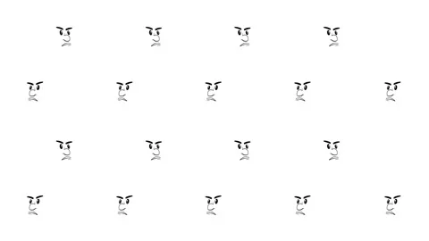 Seamless human faces white background in  4k video. 库存影片 145747598