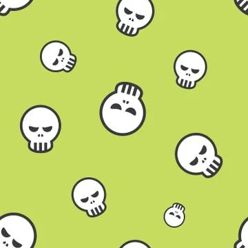Seamless Human Skull Pattern Stock Illustration