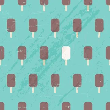 Seamless ice cream background Stock Illustration