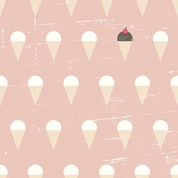 Seamless ice cream background Stock Illustration