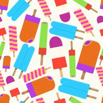Seamless ice cream pattern Stock Illustration