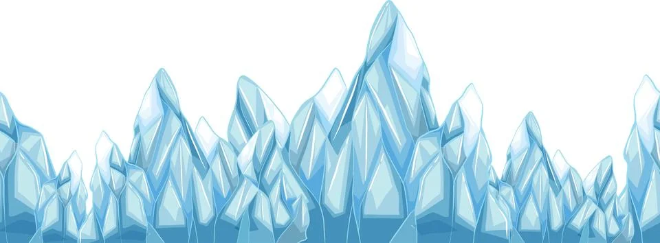 Seamless iceberg with sharp points イラスト素材