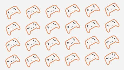 Seamless icon vector of joystick game, for fun and game background concept Stock Illustration