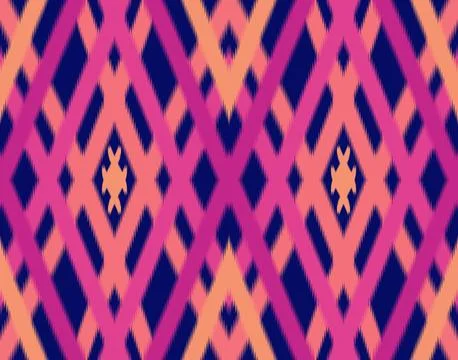 Seamless Ikat ethnic traditional pattern geometric abstract folklore orname.. Stock Illustration