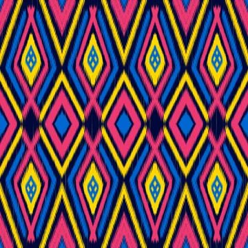 Seamless Ikat ethnic traditional pattern geometric abstract folklore orname.. Stock Illustration