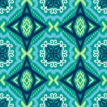 Seamless Ikat ethnic traditional pattern geometric abstract folklore orname.. Stock Illustration