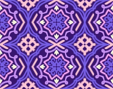 Seamless Ikat ethnic traditional pattern geometric abstract folklore orname.. Stock Illustration