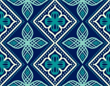 Seamless Ikat ethnic traditional pattern geometric abstract folklore orname.. Stock Illustration