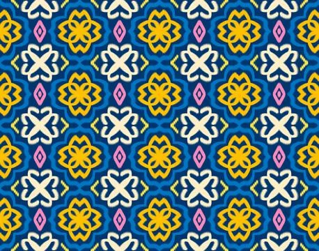 Seamless Ikat ethnic traditional pattern geometric abstract folklore orname.. Stock Illustration