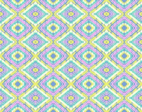Seamless Ikat ethnic traditional pattern geometric abstract folklore orname.. Stock Illustration