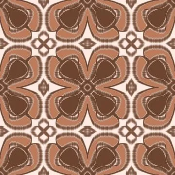 Seamless Ikat floral geometric pattern Illustrazione stock