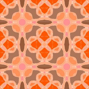 Seamless Ikat geometric pattern Stock Illustration