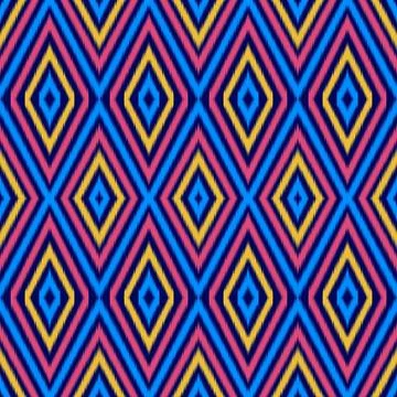 Seamless ikat pattern geometric Abstract folklore ornament Tribal ethnic il.. Stock Illustration