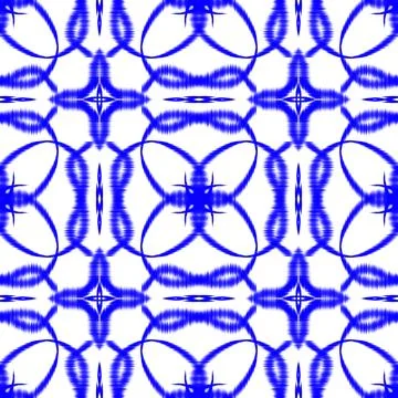 Seamless ikat pattern Stock Illustration