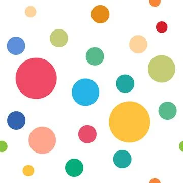 Seamless illustration of a pattern of peas of different colors and sizes. Stock Illustration