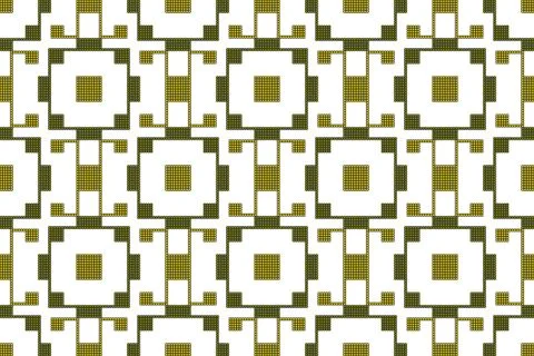 Seamless image circles of olive light and dark shades. Mosaic pa Stock Illustration