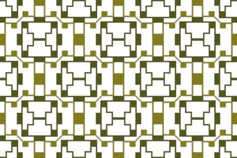 Seamless image circles of olive light and dark shades. Mosaic pa Stock Illustration