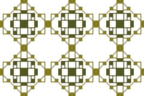 Seamless image circles of olive light and dark shades. Mosaic pa Stock Illustration