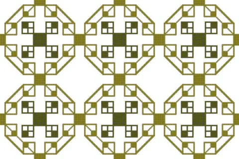 Seamless image circles of olive light and dark shades. Mosaic pa Stock Illustration