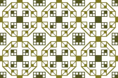 Seamless image circles of olive light and dark shades. Mosaic pa Stock Illustration