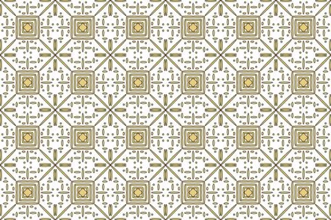 Seamless image of the elements gold color. Stock Illustration