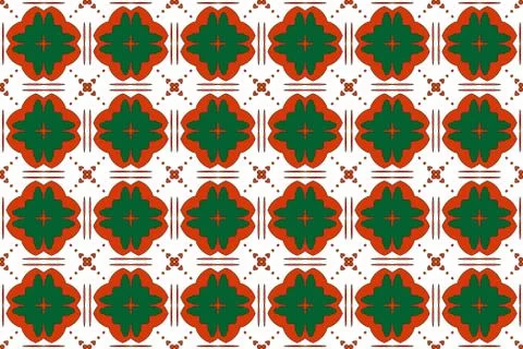 Seamless image of the elements orange and green color. Stock Illustration