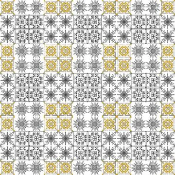 Seamless image of the elements yellow gold and silver color Illustrazione stock
