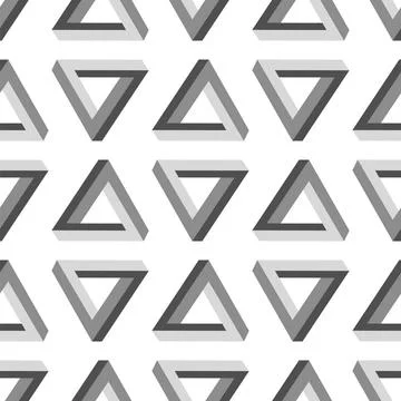 Seamless Impossible Triangle Pattern Seamless Triangles Pattern. Impossibl... Stock Photos