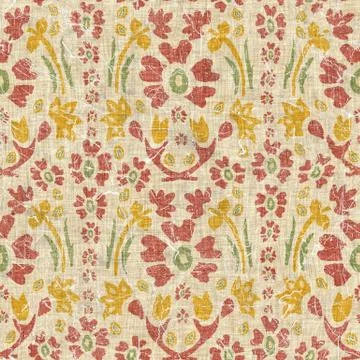 Seamless indian arabesque damask pattern. Ornate old spice color marsala red Stock Illustration