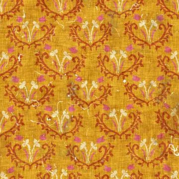 Seamless indian arabesque damask pattern. Ornate old spice color marsala red Stock Illustration